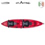 Kayak-canoa 2 posti ENTERPRISE ATLANTIS rosso - 2 gavoni + 2 seggiolino + 2 pagaie + 2 portacanne