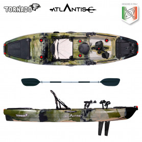 Kayak-canoa Atlantis TORNADO a pedali jungle - cm 300 -