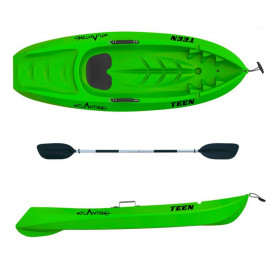 Kayak-canoa Atlantis bambino TEEN verde lime cm 182 con pagaia