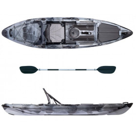 Kayak-canoa Atlantis KOKUREN grigio/nero - cm 330 - seggiolino