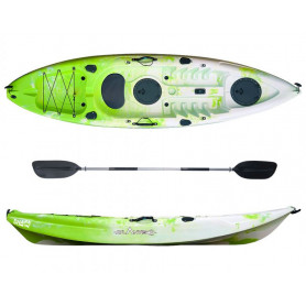 Kayak-canoa Atlantis SHARK lime/bianco cm 280 - 2 gavoni -