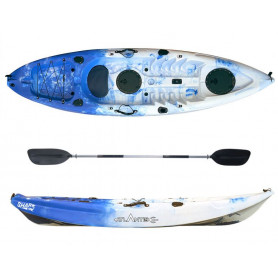 Kayak-canoa Atlantis SHARK blu/bianco cm 280 - 2 gavoni -