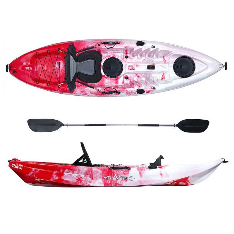 Kayak-canoa Atlantis SHARK EVOLUTION rosso/bianco cm 280 - 2