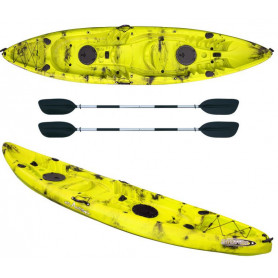 Kayak - canoa 2 posti Atlantis ENTERPRISE cm 385 giallo/nera -