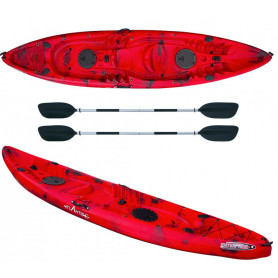 Kayak - canoa 2 posti Atlantis ENTERPRISE cm 385 rossa/nera - 2
