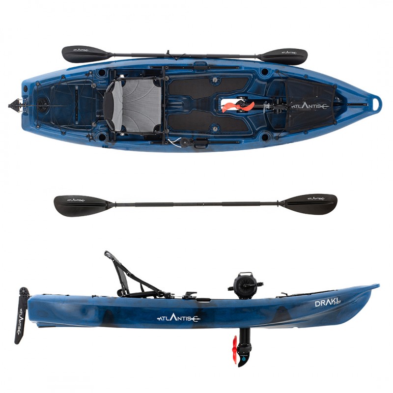 Image of Kayak-canoa Atlantis DRAKI PRO - pedali ad elica - cm 320