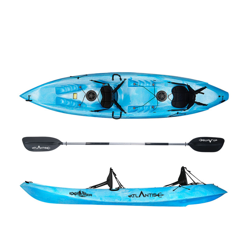 Kayak - canoa Explorer Atlantis cm 374 con 2 pagaie e 2