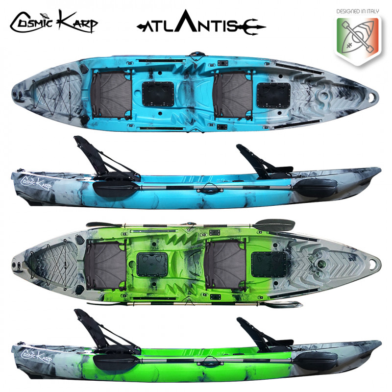 kayak-canoa-atlantis-cosmic-karp-cm-390-2-gavoni-2-seggiolini-2-pagaie