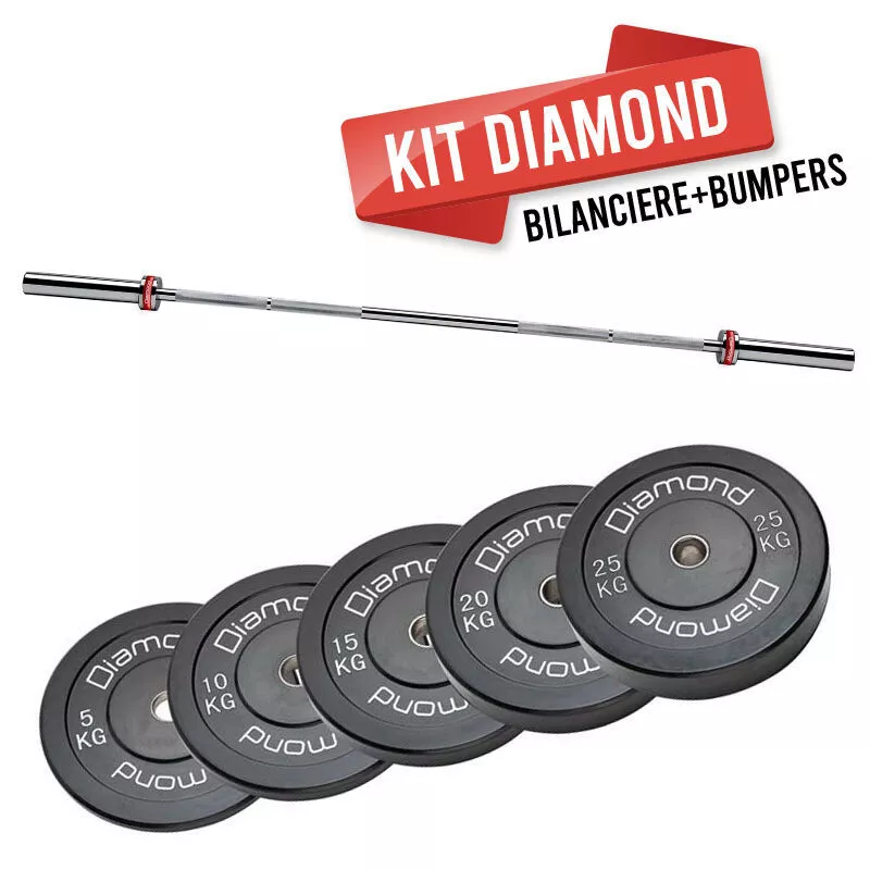 kit-60-kg-dischi-bumper-diamond-foro-50-mm-bilanciere-220-cm