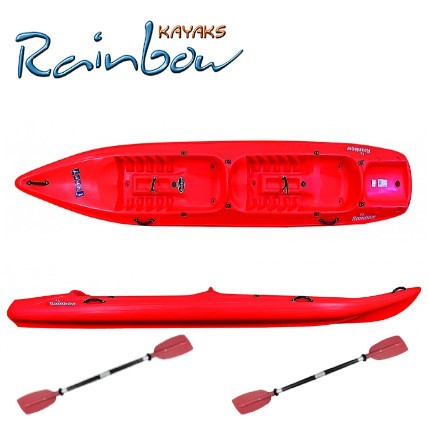 Kayak 2 posti Rainbow FUNNY TWIN NEW + 2 pagaie