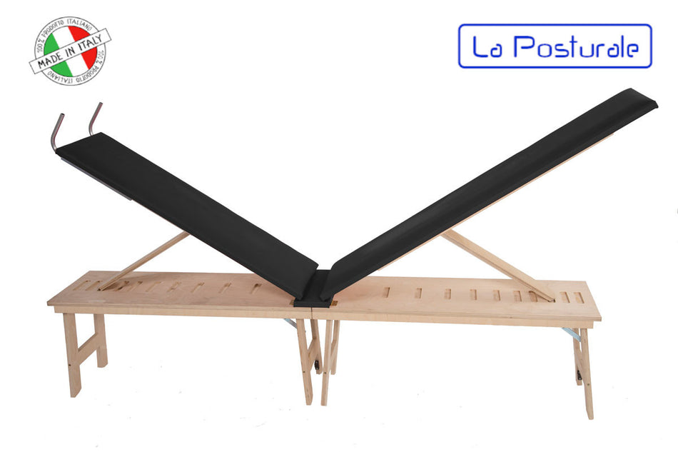 Panca in legno La Posturale standard con gambe colore nero