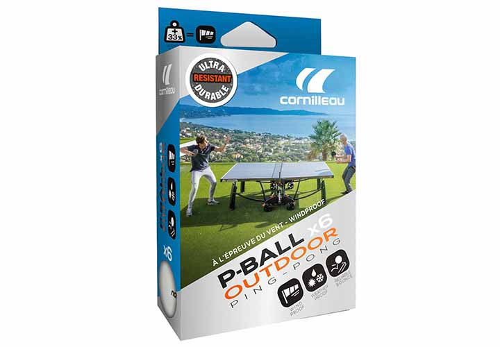 Palline ping pong P-Ball outdoor bianche 6 pezzi