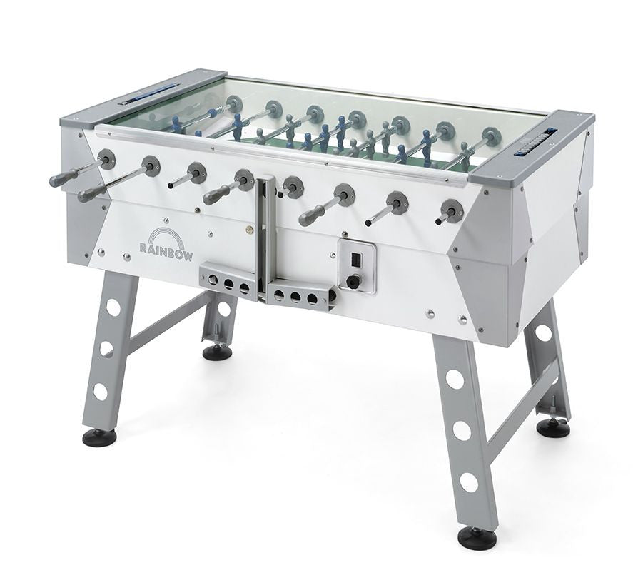 Calciobalilla Fas  RAINBOW con vetro bianco - aste passanti