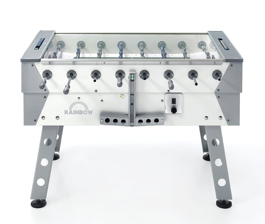 Calciobalilla Fas  RAINBOW con vetro bianco - aste passanti