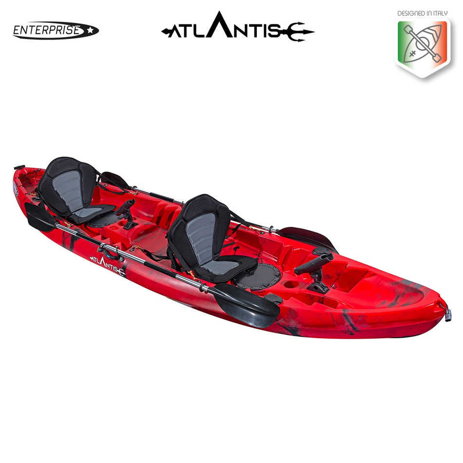 Kayak - canoa 2 posti Atlantis ENTERPRISE EVOLUTION cm 385 - 2 gavoni - 2 seggiolino - 2 pagaie