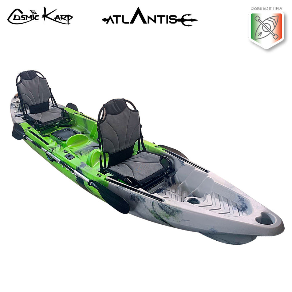 Kayak-canoa Atlantis COSMIC KARP cm 390 - 2 gavoni - 2 seggiolini - 2 pagaie