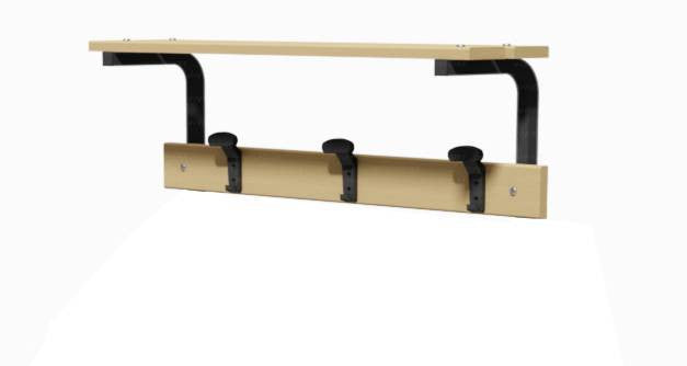 Appendiabiti a parete con pianoborse 1 mt Vivisport