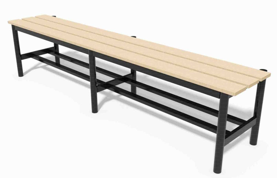 Panca spogliatoio in acciaio solo seduta 2 mt Vivisport