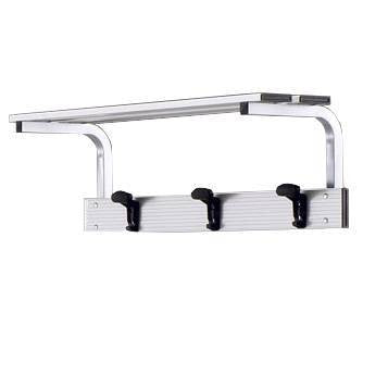 Appendiabiti in alluminio a parete con pianoborse 1 mt Vivisport