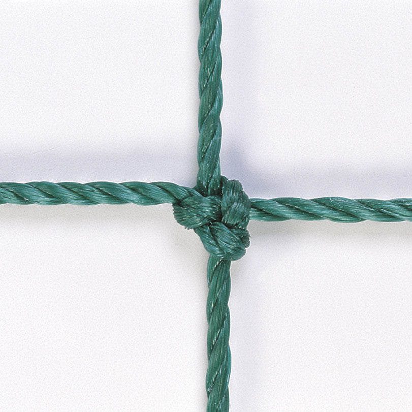 RETI CALCETTO MT 3X2 ANNODATE  corda HDPE  2,8 - col.verde  EN749 classe B Schiavi sport