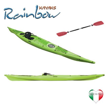 Kayak Rainbow VULCANO 4.60 EXPEDITION + pagaia COLORE VERDE (Pronta consegna)