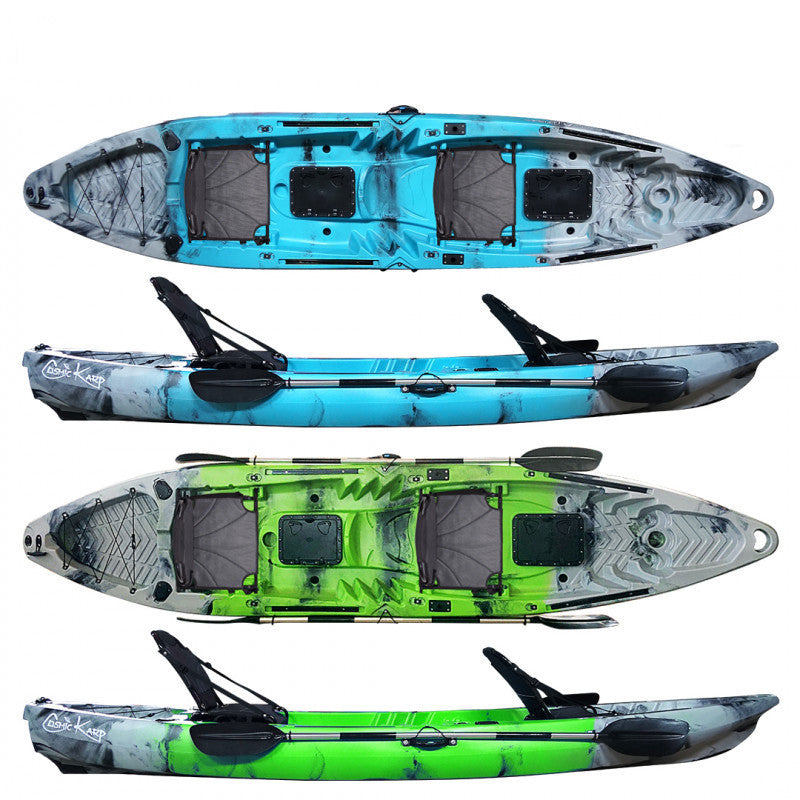 Kayak-canoa Atlantis COSMIC KARP cm 390 - 2 gavoni - 2 seggiolini - 2 pagaie