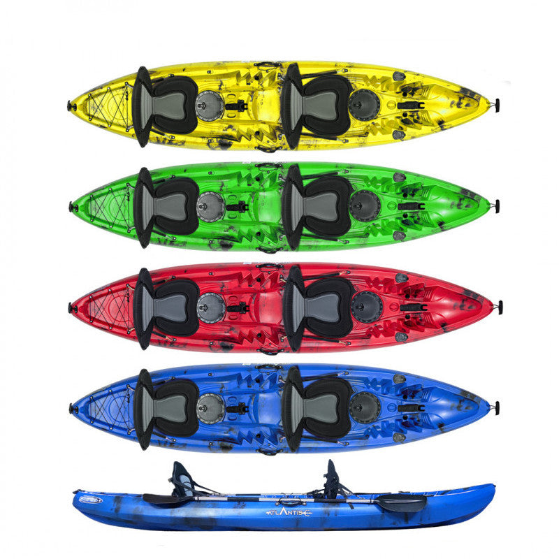 Kayak - canoa 2 posti Atlantis ENTERPRISE EVOLUTION cm 385 - 2 gavoni - 2 seggiolino - 2 pagaie