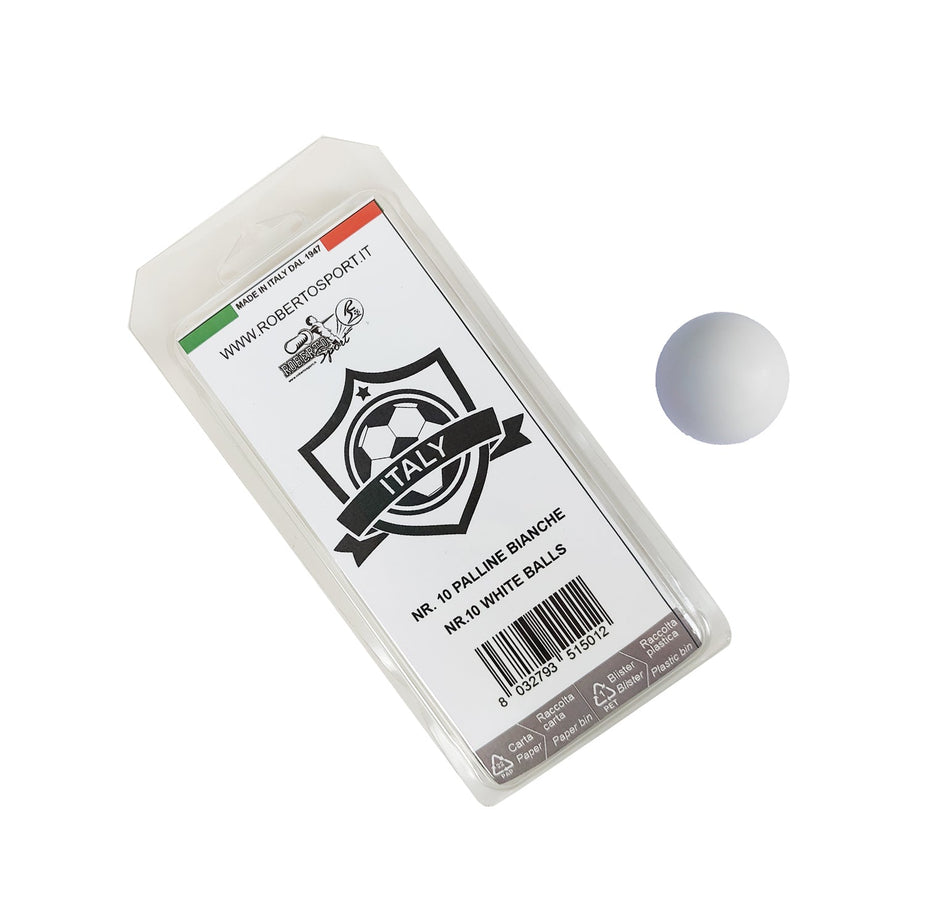 10 palline bianche standard Roberto sport