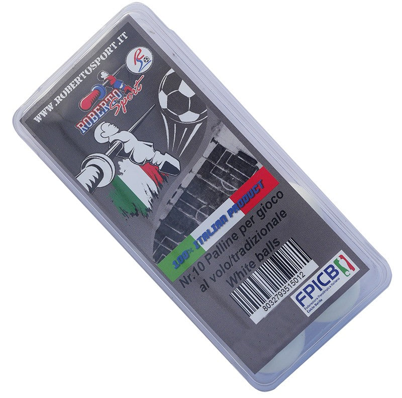 10 palline bianche calciobalilla Roberto sport