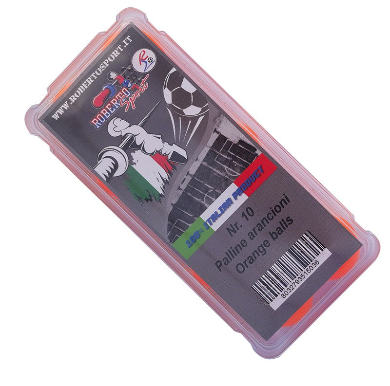 10 palline arancioni calciobalilla Roberto sport