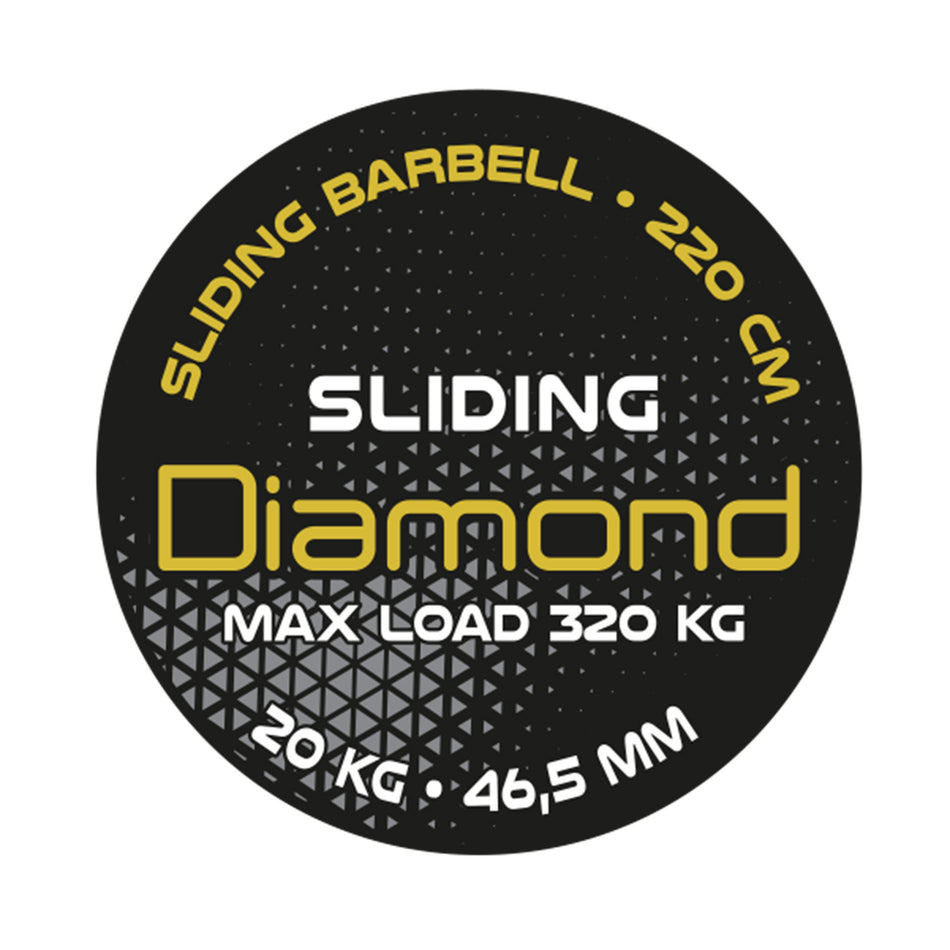 Bilanciere Sliding Grip 220 cm - Carico max 320 Kg -  50 mm Diamond Professional
