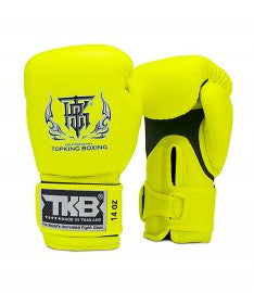 Guantoni Top King Double Lock Giallo Neon - in pelle - 14 oz