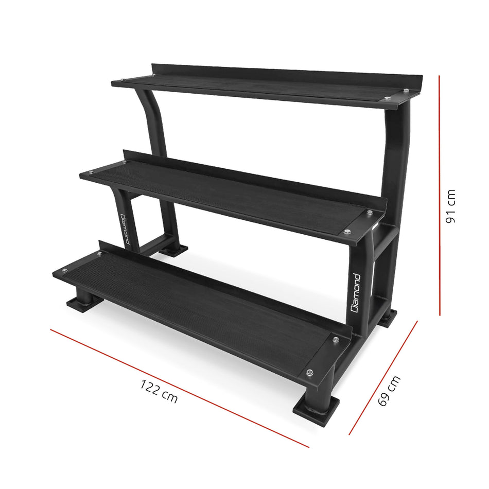 Rastrelliera Porta Kettlebells - 3 ripiani Diamond