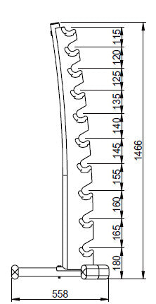 Rastrelliera porta manubri Verticale Diamond 10 coppie