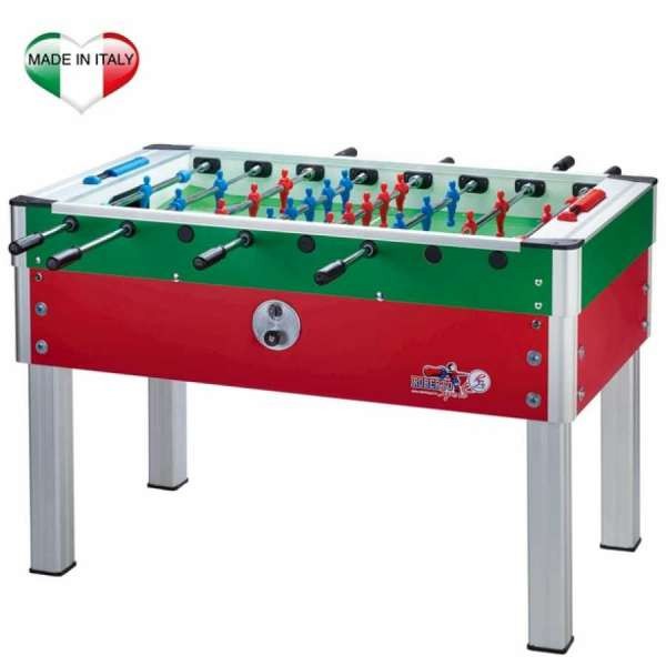 Calciobalilla Roberto Sport NEW CAMP SUPER Verde/Rosso - aste rientranti