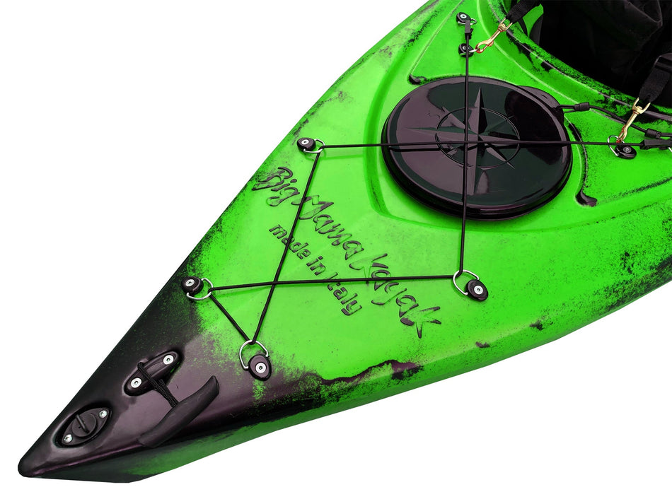Kayak posto singolo Privat 2.0 Limited edition Big Mama Kayak canoa 295 cm + 2 gavoni + 1 seggiolino (PACK 2) - VERDE