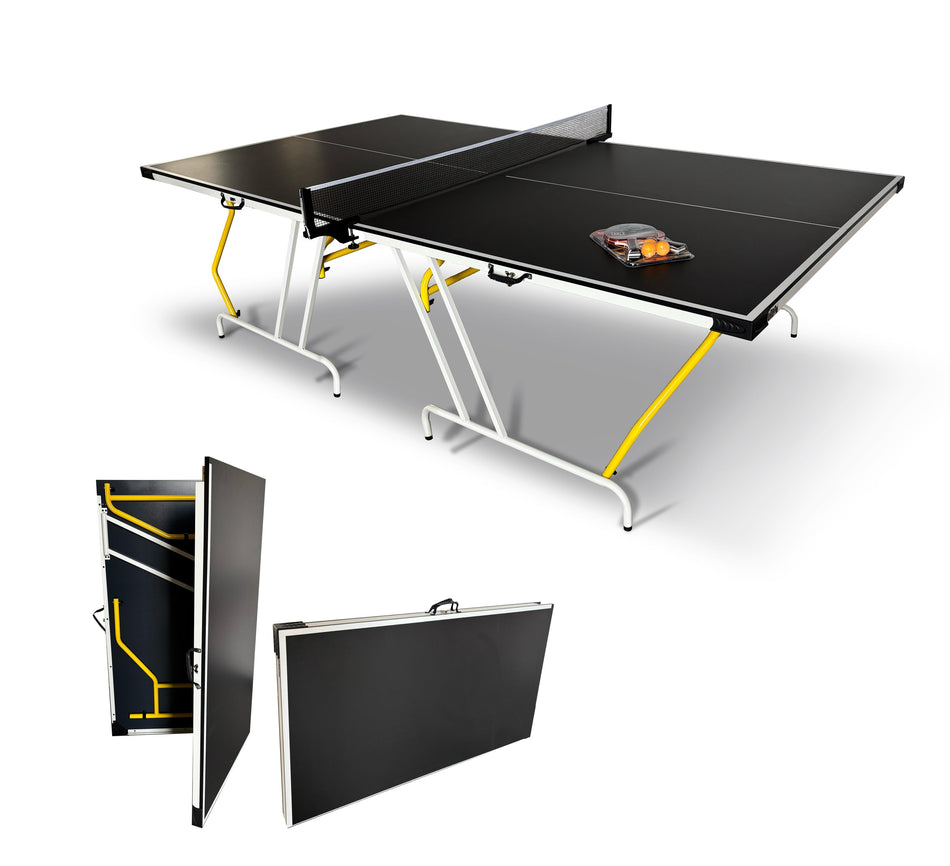 Ping pong Richiudibile urban play mod. light regolamentare,trasportabile in valigia, da interno, racchette e palline colore VERDE