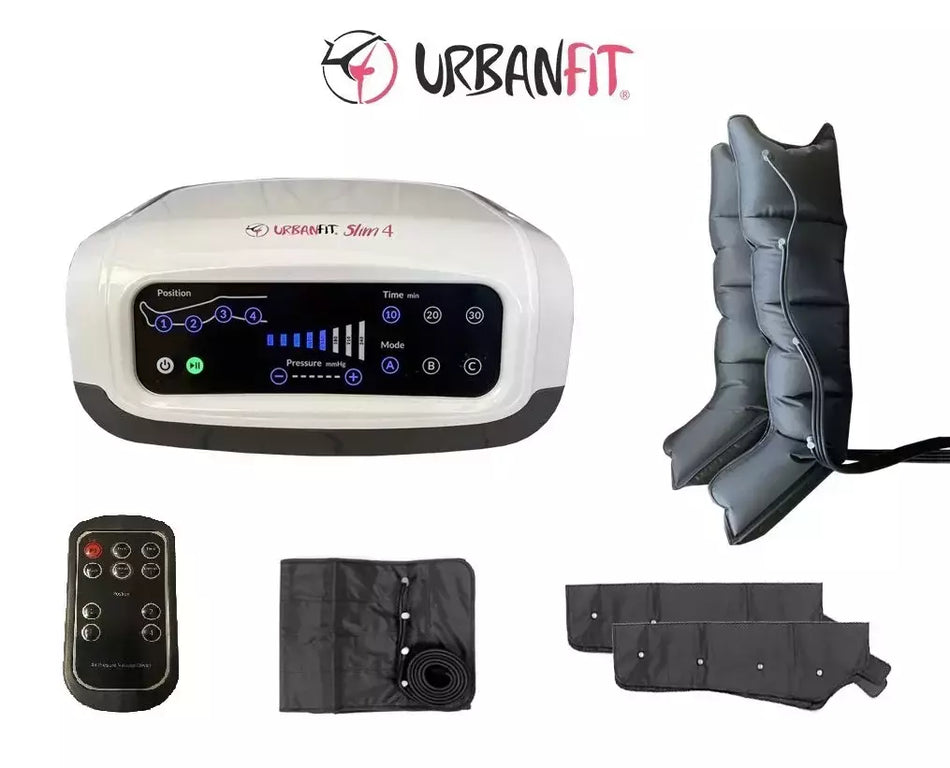 Promo Slim 4 Apparecchio Pressoterapia Con 3 Programmi + 2 Gambali + 2 Bracciali + Fascia Addominali/glutei + Con Telecomando ( Full Pack) Linea Urban Fit